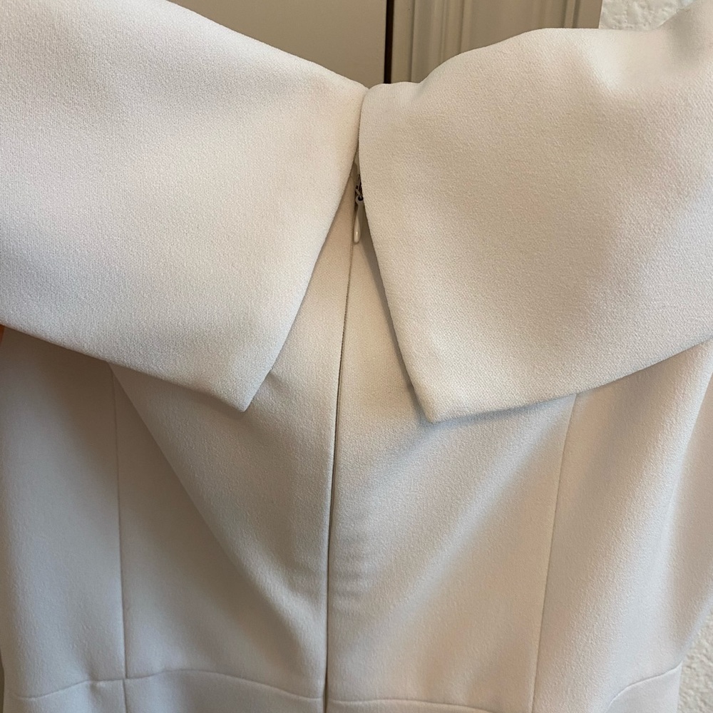 Calvin Klein Dresses White Calvin Klein Off-The-Shoulder Sheath Dress - Picture 4 of 5